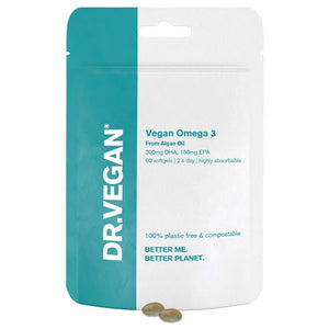 DR.VEGAN - Vegan Omega 3 Algae Oil Supplement, 60 Capsules