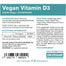 DR.VEGAN - Vitamin D3 2500iu, 30 Capsules - back