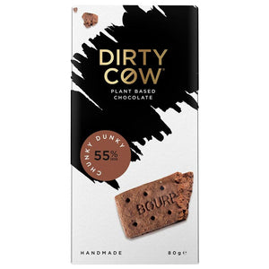 Dirty Cow - Plant-Based Chocolate Bars, 80g - Pack of 12 | Multiple Options