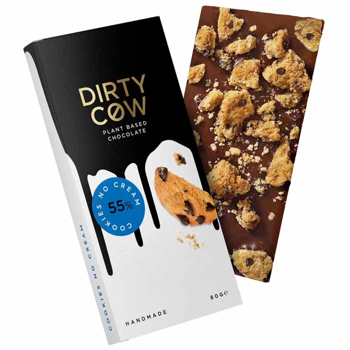 Dirty Cow Chocolate - Chocolate Bars - Cookies No Cream, 80g