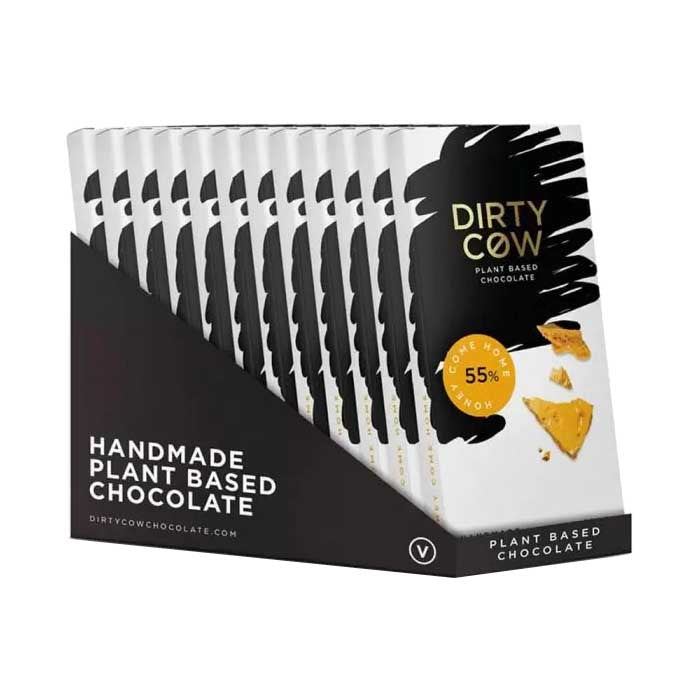 Dirty Cow Chocolate - Chocolate Bars - Honey Come Home, 80g - 12 pack