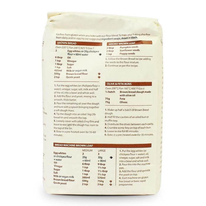 Doves Farm - Gluten-Free Brown Bread Flour, 1kg | Pack of 5 - PlantX UK