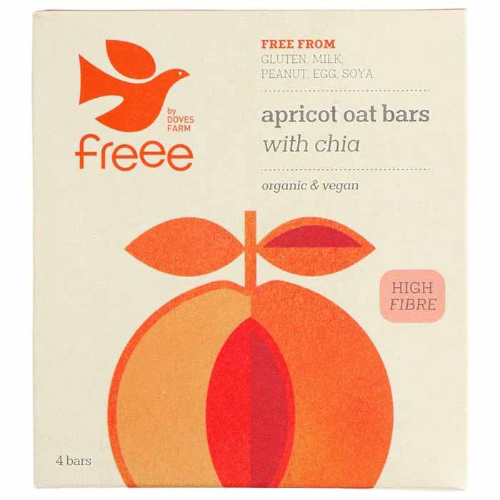 Doves Farm - Organic Free From Flapjack - Apricot & Chia Seed, 4x35g