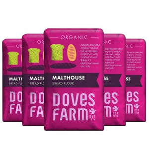 Doves Farm - Organic Malthouse Flour, 1kg | Pack of 5