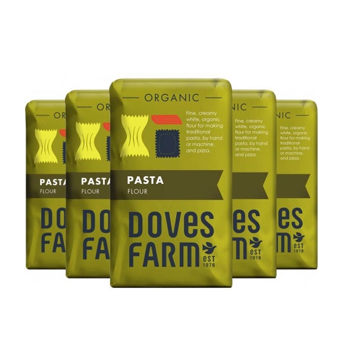 Doves Farm - Organic Pasta Flour, 1kg (5 Pack)