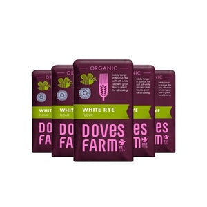 Doves Farm - Organic White Rye Flour, 1kg | Pack of 5