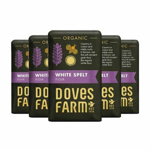 Doves Farm - Organic White Spelt Flour, 1kg | Pack of 5