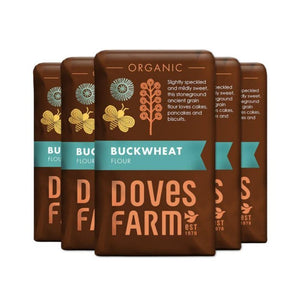 Doves Farm - Organic Wholegrain Buckwheat Flour, 1kg | Pack of 5