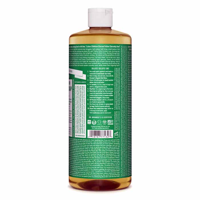 Dr. Bronner's - Pure-Castile Liquid Soap, Almond - 946ml - back