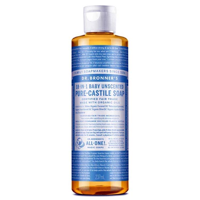 Dr. Bronner's - Pure-Castile Liquid Soap, Baby Unscented - 237ml