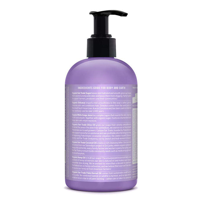Dr Bronners - 4-in-1 Organic Sugar Soap - Lavender (356ml) - back