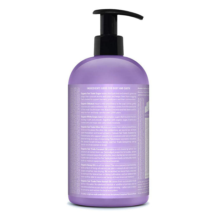 Dr Bronners - 4-in-1 Organic Sugar Soap - Lavender (709ml) - back