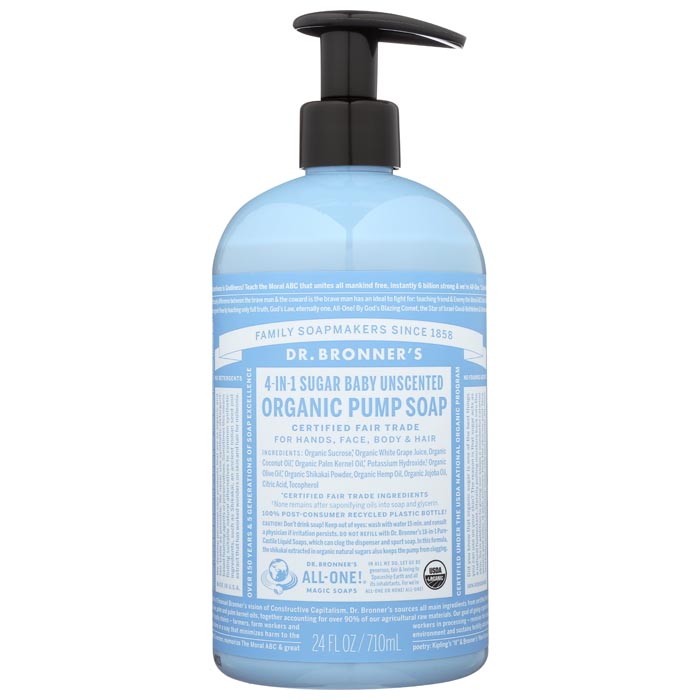 Dr Bronners - Organic 4 in 1 Baby Mild Hand Soap, 709ml