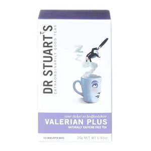 Dr Stuarts - Organic Valerian Plus Tea Bags, 15 Bags | Pack of 4