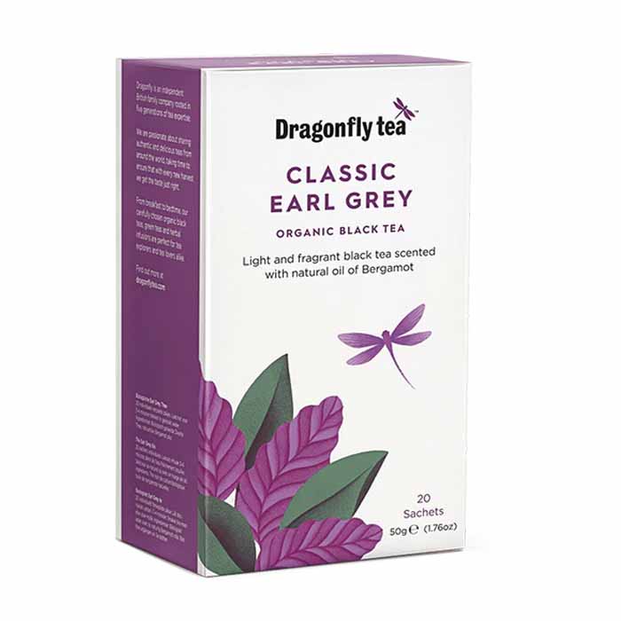 Dragonfly - Organic Classic Earl Grey Tea Bags, 20 Bags  Pack of 4
