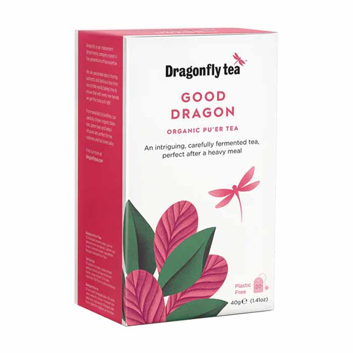 Dragonfly - Organic Good Dragon Pure Tea Bags, 20 Bags  Pack of 4