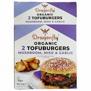 Dragonfly - Organic TofuBurger - Mushroom Miso & Garlic, 200g