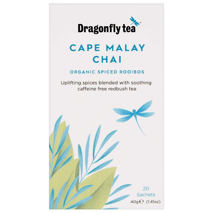 Dragonfly Tea - Organic Cape Malay Chai Spiced Rooibos Tea, 20 Bags