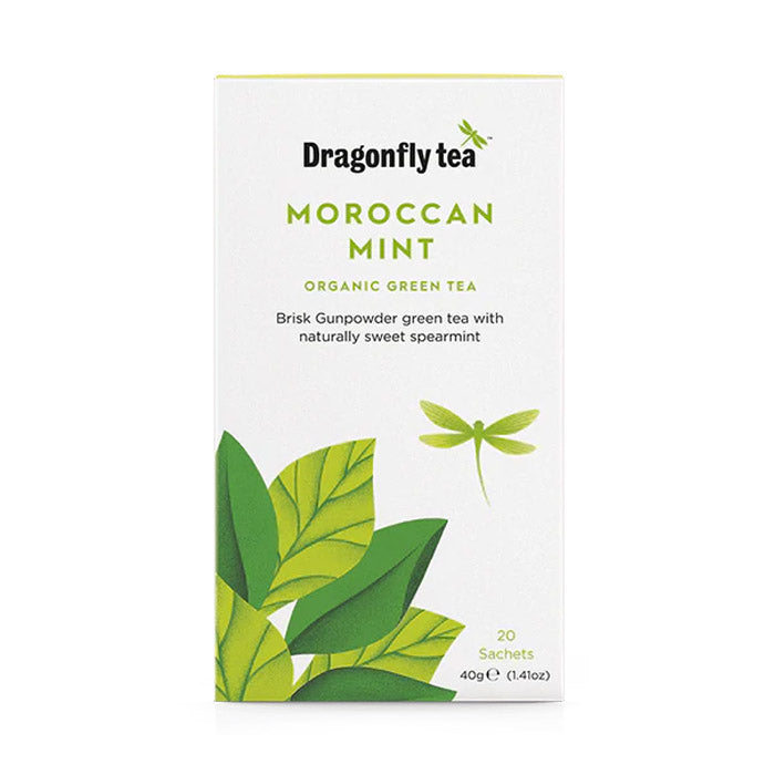 Dragonfly Tea - Organic Moroccan Mint Green Tea, 20 Bags