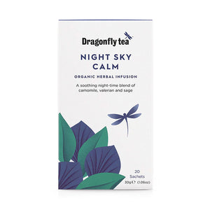 Dragonfly Tea - Organic Night Sky Calm Herbal Infusion Tea, 20 Bags | Pack of 4