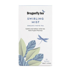 Dragonfly Tea - Organic Swirling Mist White Tea, 20 Bags | Pack of 4