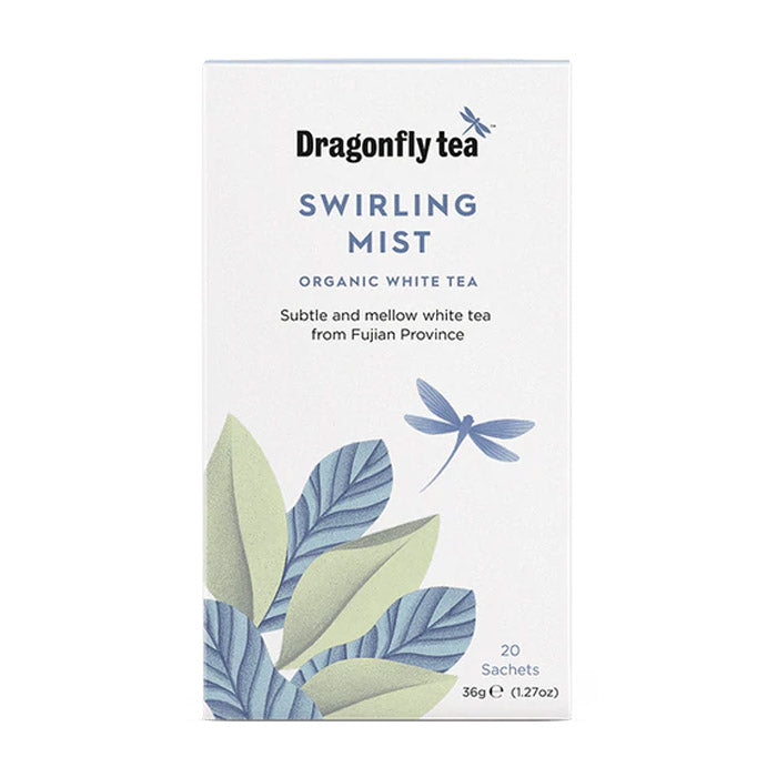 Dragonfly Tea - Organic Swirling Mist White Tea, 20 Bags