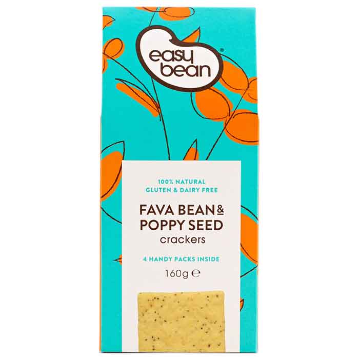 Easy Bean - Bean & Seed Crackers Fava bean & poppy seed