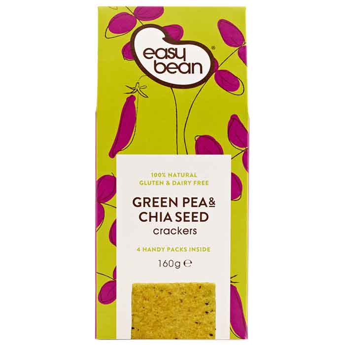 Easy Bean - Bean & Seed Crackers Green Pea and Chia Seed