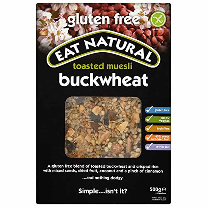Eat Natural - Gluten-Free Buckwheat Toasted Muesli, 500g - back