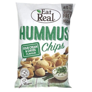 Eat Real - Hummus Chips Sour Cream & Chives, 135g | Pack of 10