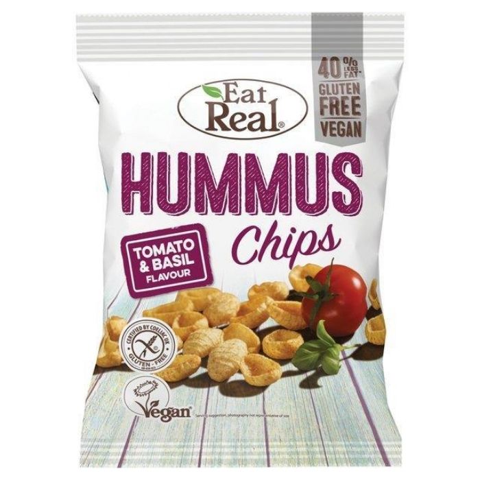 Eat Real - Hummus Chips Tomato & Basil, 45g