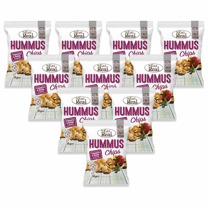 Eat Real - Hummus Chips Tomato & Basil - 10-Pack