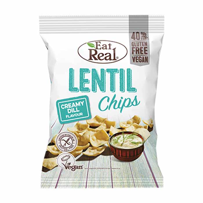 Eat Real - Lentil Chips - Creamy Dill (1-Pack), 40g