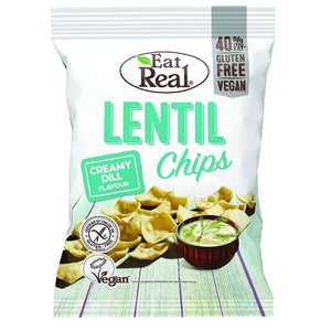 Eat Real - Lentil Chips Creamy Dill, 113g | Pack of 10