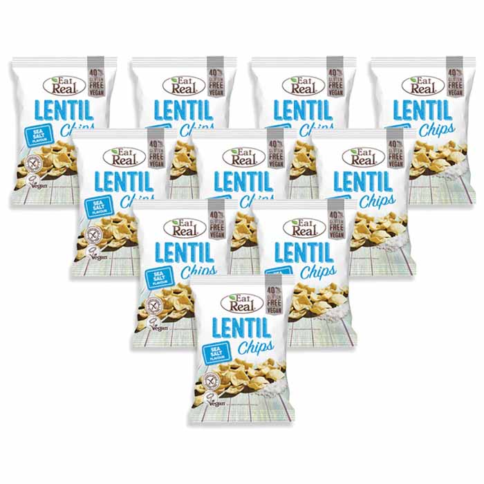 Eat Real - Lentil Chips Sea Salt - 10-Pack