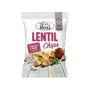 Eat Real - Lentil Chips Tomato Basil | Multiple Sizes