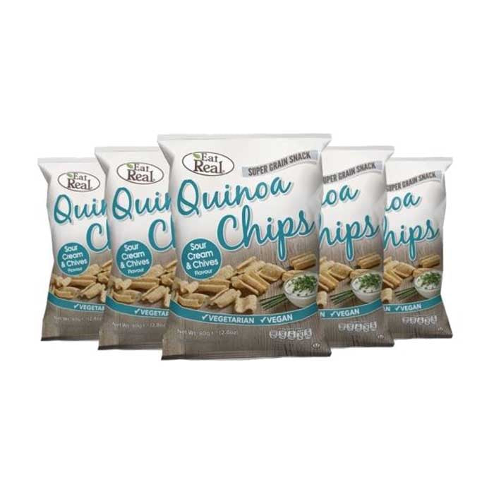 Eat Real - Quinoa Chips Sour Cream & Chives ,10-Pack