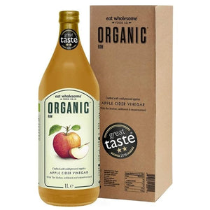 Eat Wholesome - Organic Raw Apple Cider Vinegar with the Mother, 1L| Multiple Flavours