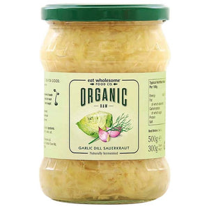 Eat Wholesome - Organic Raw Dill & Garlic Sauerkraut, 500g