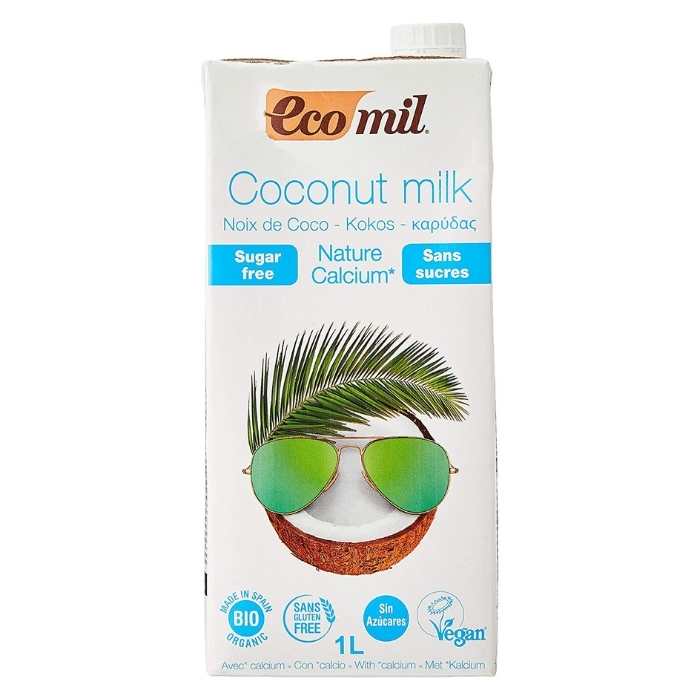 Ecomil - Organic Coconut Milk Sugar-Free, 1L - Front