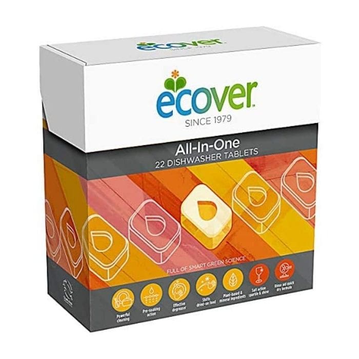 Ecover - All In One Dishwasher Tablets Small Small (22 Tablets) - front