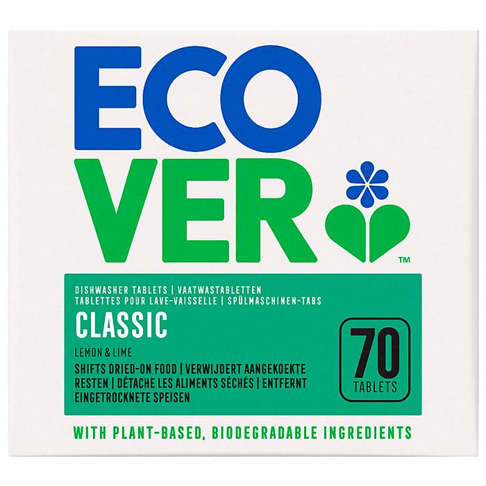 Ecover - Classic Dishwasher Tablets XL, 70 Tabs
