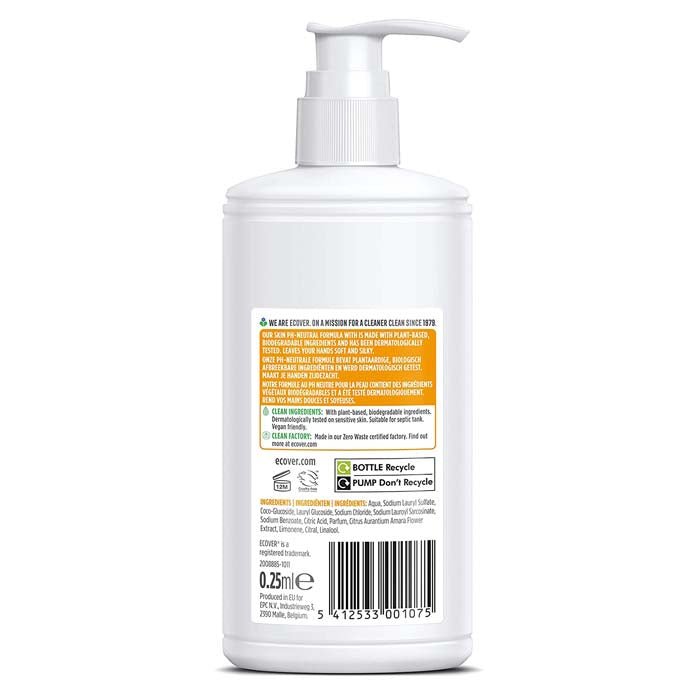 Ecover - Simply Hand Wash - Refreshing With Citrus, 250ml - back