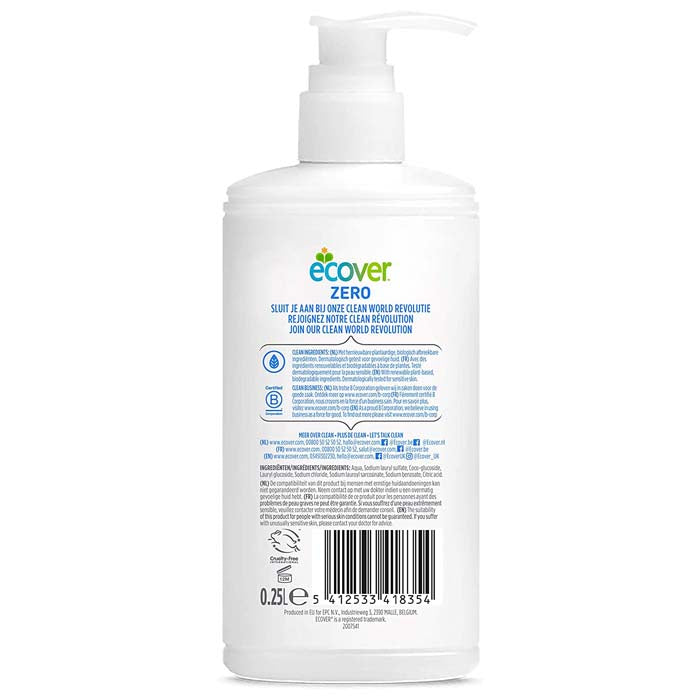 Ecover - Zero Hand Soap, 250ml - Back