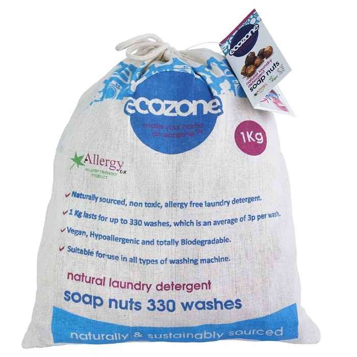 Ecozone - Soap Nuts | Multiple Sizes - 330 Washes (1Kg) - Front