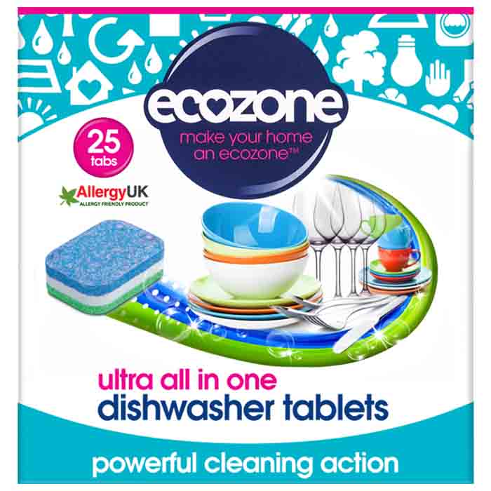 Ecozone - Ultra All-in-One Dishwasher Tablets - 25 Tabletss