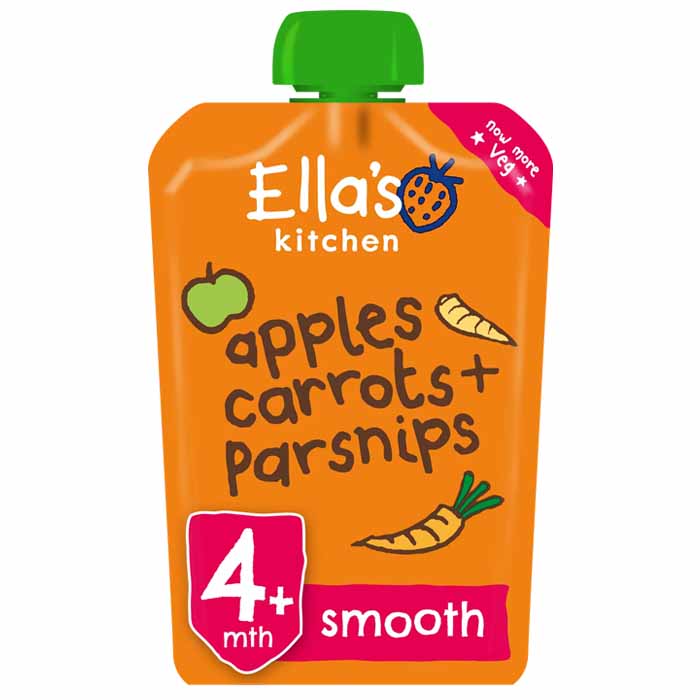 Ella's Kitchen - Organic Carrots, Apples & Parsnips, 120g  Pack of 7