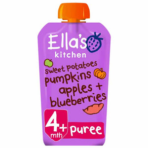 Ella's Kitchen - Organic Sweet Potato Pumpkin Apple & Blueberry, 120g | Pack of 7