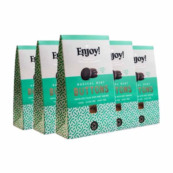 Enjoy! - Caramel Filled Chocolate Buttons - 6-Pack, 96g