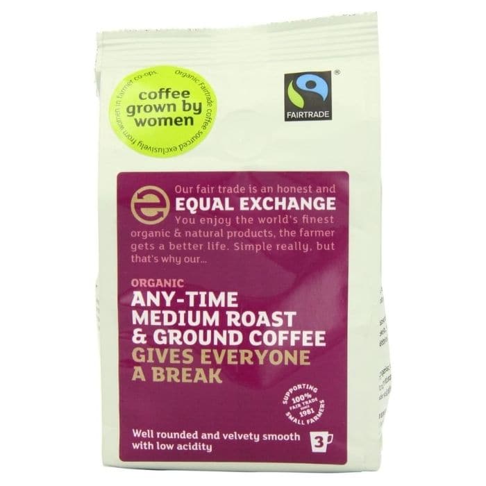Equal Exchange -  Any-Time Medium Roast & Ground Coffee, 227g - front